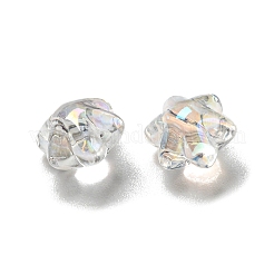 Цвет AB покрытием акриловые бусины OACR-G034-04C