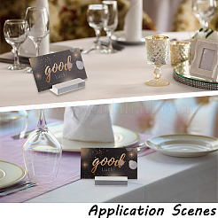 12 soporte para tarjetas de nombre de acrílico rectangular de 2 estilos&nbsp;AJEW-GF0015-03
