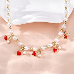 Ожерелья из латунных бусин с микропаве из прозрачного кубического циркония NJEW-Z059-04G-02