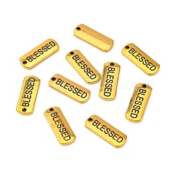 Тибетский стиль сплава прямоугольник с подвесками слов благословенных&nbsp;LS-TIBEP-Q043-060AG-RS