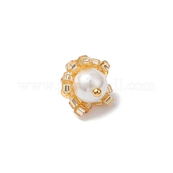Cilindro con perline di semi pendenti a forma di fiore&nbsp;PALLOY-MZ00705-01
