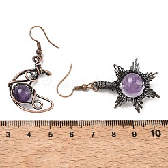 Boucles d'oreilles en améthyste naturelle&nbsp;G-H359-07R-09