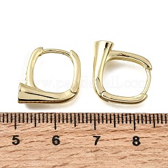 Pendientes de aro de circonita cúbica transparente con micro pavé de latón&nbsp;EJEW-G473-08G