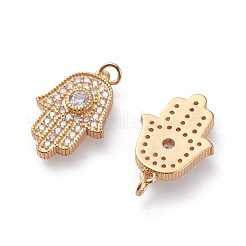 Pendentifs avec zircon cubiques à micro-pavés en laiton&nbsp;ZIRC-G156-01G