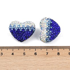 Полимерная глина в форме сердца с градиентным цветом и стразами CLAY-NH0002-03D