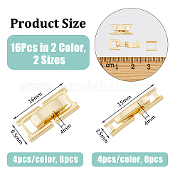 16 шт. 4 стиля экологически чистых латунных застежек для часового ремешка KK-DC0003-97