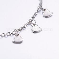 Bracelets à breloques en acier inoxydable 304 résistant au ternissement&nbsp;BJEW-JB03181