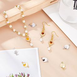 28 шт. 2-х цветные латунные соединительные звенья&nbsp;KK-BC0002-53