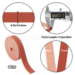 Плоский шнур из искусственной кожи из микрофибры длиной 2 м.&nbsp;FIND-WH0420-75A-02