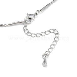 Стойка гальванизированная латунь звено цепи ожерелья для женщин NJEW-K382-01P