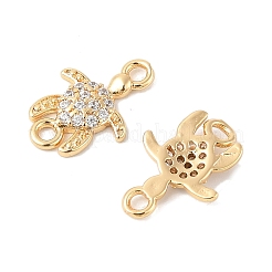 Шармы-соединители из латуни с микропаве из кубического циркония KK-R219-06G