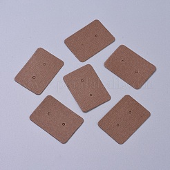 紙のピアスディスプレイカード  模造の木  長方形  キャメル  35x25x0.5mm&nbsp;DIY-WH0079-96A