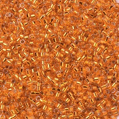 MIYUKIデリカビーズ  シリンダー  日本製シードビーズ  11/0  （db0045)シルバーライニングオレンジ  1.3x1.6mm  穴：0.8mm  約2000PCS /ボトル  10 G /ボトル&nbsp;SEED-JP0008-DB0045