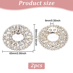 Украшение для обуви из хрусталя и горного хрусталя из сплава DIY-FG0003-73