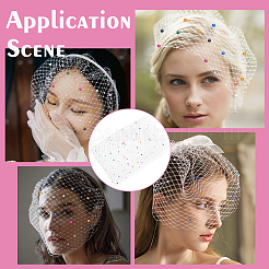 Полиэфирная сетчатая ткань из тюля&nbsp;DIY-WH0740-22A