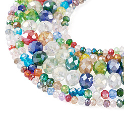 6 brin 3 styles de brins de perles en verre électrolytique&nbsp;EGLA-TA0013-70