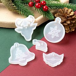 5pcs 5 moules en silicone pendentif style&nbsp;DIY-LS0003-61
