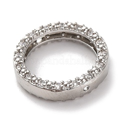 Стойка из латуни с покрытием из кубического циркония с рамкой из бусин KK-S406-09B-P