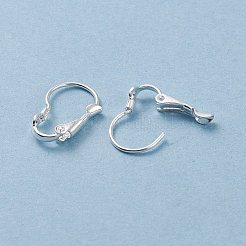 304ステンレススチールフレンチフックピアス金具  銀  16.5x10x3.5mm  ピン：0.8mm&nbsp;STAS-H380-08S