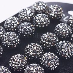 彼女へのバレンタインデーギフト  925スターリングシルバーオーストリアのクリスタルラインストーンスタッドピアス  丸玉スタンドピアス  ラウンド  566 _jetヘマタイト  4mm&nbsp;Q286I-280M