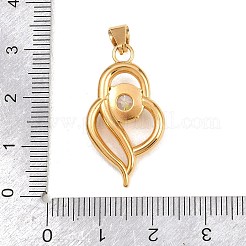 Pendentifs en acier inoxydable chirurgical 316 micro pavés de zircones cubiques transparentes&nbsp;STAS-A137-02C-G