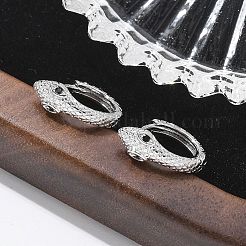 Латунные кубических серьги циркония обруч EJEW-Q014-08P