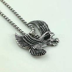 Винтажные мужские ожерелья с подвеской в виде орла из нержавеющей стали 304 KB7444