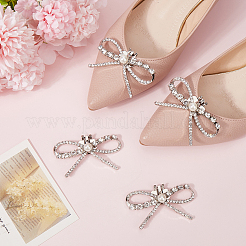 4 шт. украшение для обуви из сплава со стразами AJEW-GF0009-28P