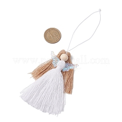 Подвесные украшения в виде ангелов из полиэстера и стекла&nbsp;HJEW-JM04648-01