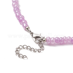 7шт 7 цветных стеклянных ожерелья из бисера набор для женщин NJEW-JN04182