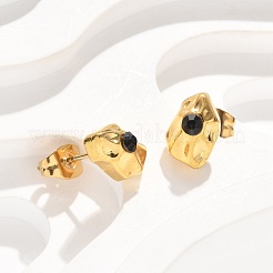 Серьги-гвоздики из нержавеющей стали 304 EJEW-F361-08G