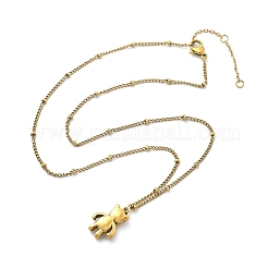 Ионное покрытие(ip) 304 нержавеющая сталь кулон ожерелье NJEW-K255-22G