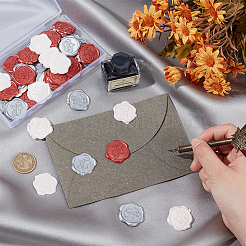 60 шт. 3-х цветные наклейки-клеи в форме сердца с восковой печатью DIY-CP0010-21