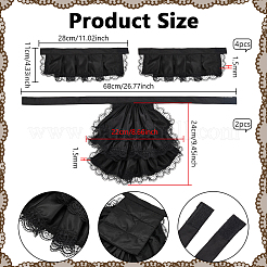 Cuello y mangas de encaje de poliéster&nbsp;AJEW-WH0709-242B