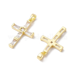 Латунные микропаве прозрачные подвески с фианитом KK-K360-19G