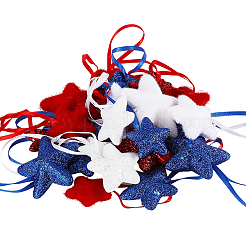 2 комплект 2 стилей подвесных украшений в виде звезд из пеноматериала AJEW-SP0002-59B