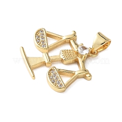 Латунные микро проложить кубического циркония подвески KK-A252-10G