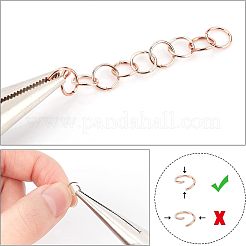 304ステンレススチールオープン丸カン300個  ラウンド  ローズゴールド  21ゲージ  6x0.7mm&nbsp;STAS-UN0029-56
