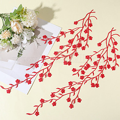 Aufnäher aus Polyester mit Blumenstickgarn zum Aufbügeln/Aufnähen&nbsp;PATC-WH20017-19F