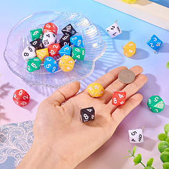 24шт 6 цвета акриловые подвески OACR-TA0003-74