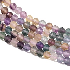 Природных красочные флюорита бисер нитей G-C261-A01-4mm