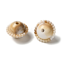 Непрозрачные двухцветные акриловые бусины&nbsp;OACR-G042-02