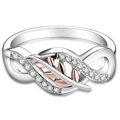 Кольца для женщин из цинкового сплава со стразами&nbsp;FS-WG08E4B-05