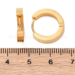 Серьги-кольца из нержавеющей стали 304 с эффектом полировки EJEW-M001-15G