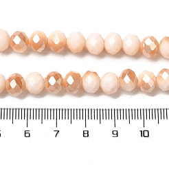 Chapelets de perles en verre opaque de couleur unie&nbsp;EGLA-A034-P8mm-K07