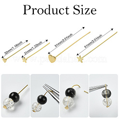 40 шт. 4 шт. латунных штифтов со звездообразными головками&nbsp;KK-CJ0004-09