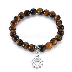 Bracelets extensibles en pierre mélangée naturelle reiki pour fille femme&nbsp;BJEW-S145-001