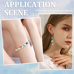 120шт 6 цвета синтетические бирюзовые бусины G-SC0002-88