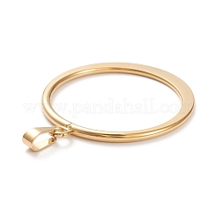 304ステンレススチールジュエリーセット  フープピアスとペンダント  フラットリング  ゴールドカラー  フープピアス：34.5x30x2mm  ピン：0.6x1mm  ペンダント：32x31x2mm  穴：6x3mm&nbsp;SJEW-G077-28G-C