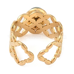 Овальные кольца из натуральных смешанных камней&nbsp;RJEW-Z057-13G